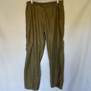 Columbia men's pants size 34 green trousers pockets zipper athletic outdoors